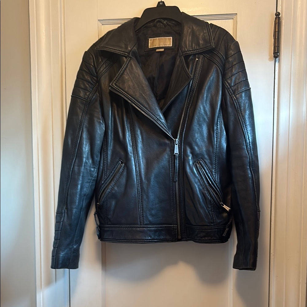 Michael Kors moto leather jacket vintage